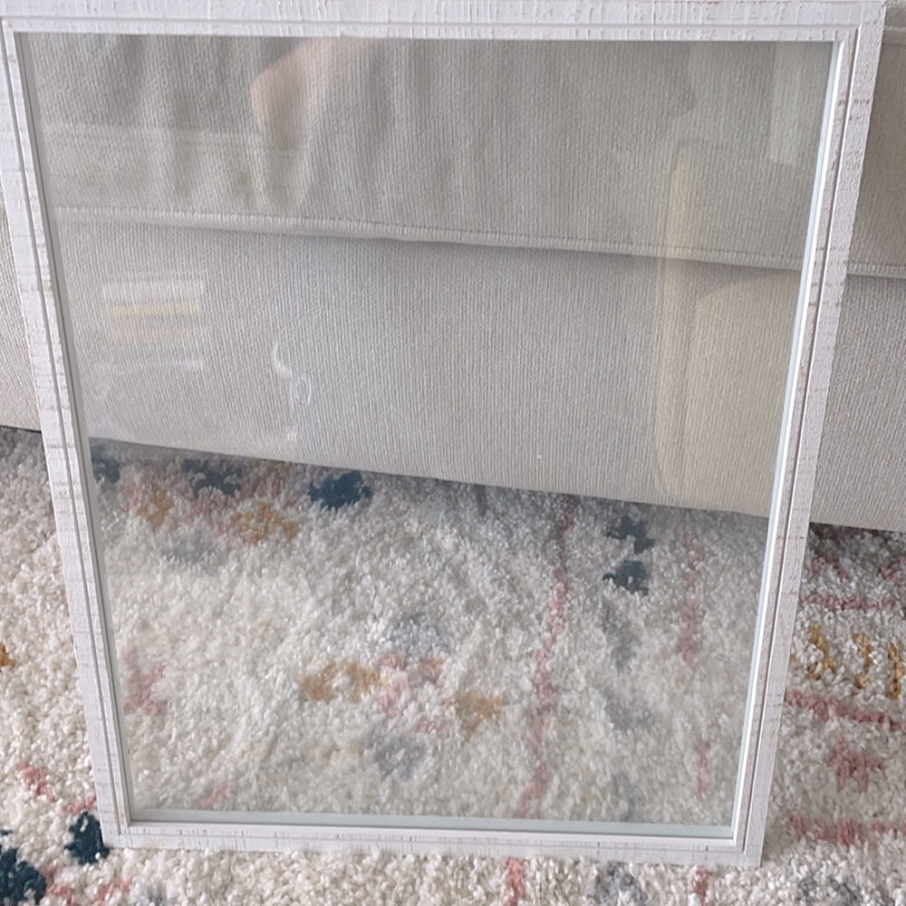 White rustic picture frame